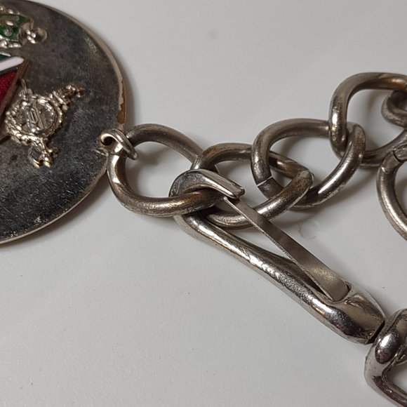 Large Coat Of Arms Pendant On Very Heavy 27.5 Inch Chain - Picture 7 of 14